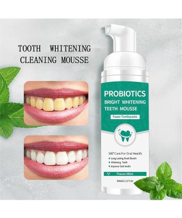 Teeth Whitening Toothpaste Foam 60ml | Bright White Teeth & Stain Removal - Color Correction for Coffee & Smoking - Buy Online on GoSupps.com