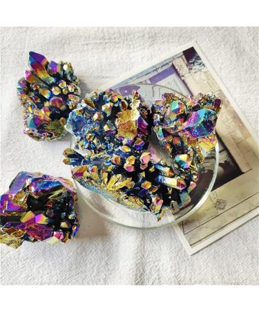 Natural Crystal Rough Home Natural Angel Halo Crystal Cluster Plating Titanium Coated Quartz Cluster Ore (Size : 230g-280g) - Buy Online on GoSupps.com