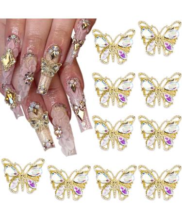 50pcs Colorful Rhinestones for Nails Pointed Bottom Nail Rhinestones Nail  Gems Nail Crystals Diamond Kawaii Nail Charms Butterfly Star Heart  Geometric