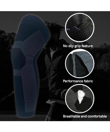 Full Leg Compression Sleeve - X-Large Black Hamstring & Knee Support | International Shipping - Buy Online on GoSupps.com