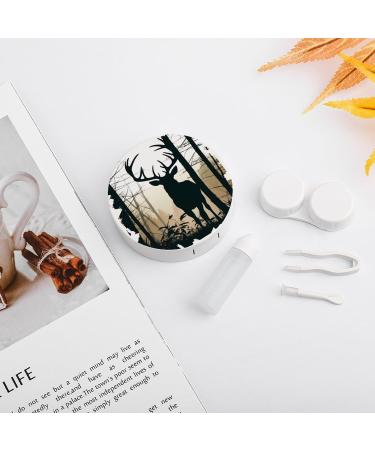 Deer Silhouette Contact Lens Case - Durable & Stylish Care Box for Travel - Perfect for Contact Lens Protection - Buy Online on GoSupps.com
