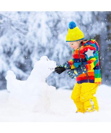 Chanurae Children's Winter Cycling Gloves - Waterproof Ski Gloves for Kids Aged 4-9 | Windproof Thermo Gloves for Skiing & Cycling - Violet - Buy Online on GoSupps.com