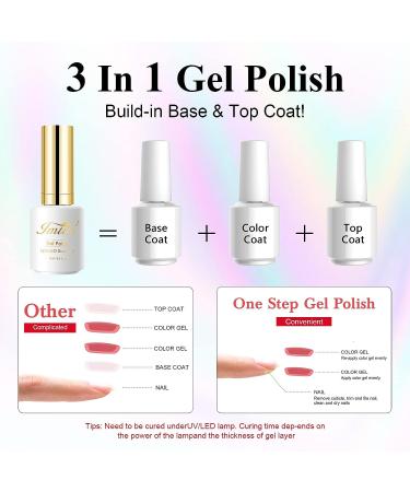 Imtiti Glitter Gel Nail Polish - 0.5 Fl Oz Champagne Gold 3-in-1 Kit for Salon-Quality Manicures - Buy Online on GoSupps.com