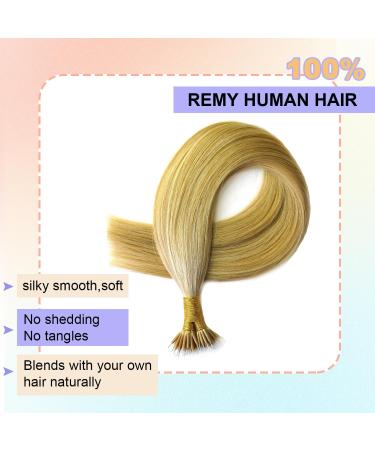 KOCONI 16 Inch Nano Beads Hair Extensions Real Human Hair Extensions Double Drawn Nano Ring Hair Extension Nano Tip Beads Human Hair Extensions Ash Blonde with Platinum Blonde 50g 1g/Strand P18/613 16 inch P18/613 - Buy Online on GoSupps.com