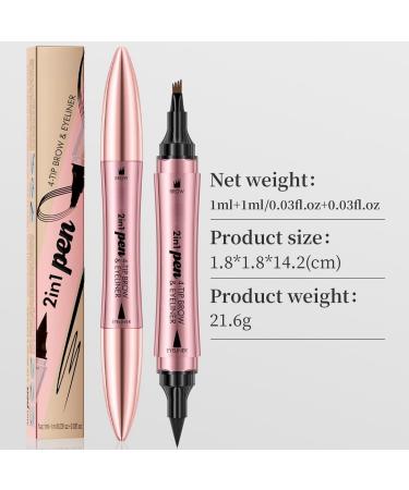 2-In-1 Dual-Ended Microblading Eyebrow Pencil 3d Microblading Eyebrow Pen 4-Fork Tip Waterproof Long-Lasting Wild Eyebrow Pencil Create A Natural-Looking Eyebrow Pencil. (03 Grey) - Buy Online on GoSupps.com