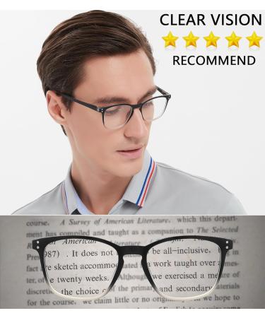 4 Pack Reading Glasses for Men - Blue Light Blocking Spring Hinge Anti Glare Lightweight 2.75 Readers (Crystal Grey/Brown Tortoise/Red/Black Tortoise - Buy Online on GoSupps.com