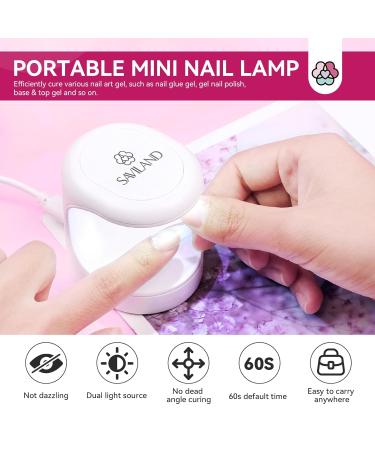 SAVILAND Builder Nail Gel Kit with Nail Drill - 6 Colors 10ml Hard Gel & Mini UV Lamp for Nail Strengthening | Premium Home Nail Salon Supplies - Buy Online on GoSupps.com