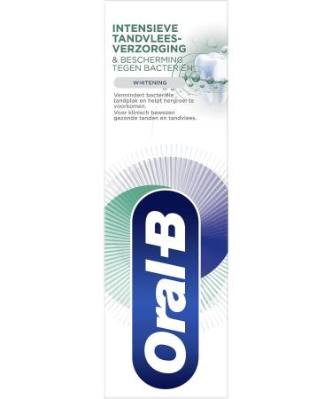 Oral-B Intense Gum Care Toothpaste and Antibacterial Shield Reduces Plaque Whitening Pack 12x75ml - Buy Online on GoSupps.com