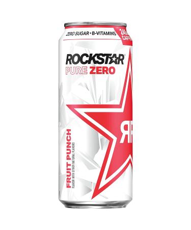 Rockstar Pure Zero Fruit Punch Energy Drink 16oz Cans (12 Pack) - 0 Sugar, Caffeine, Taurine | Packaging May Vary - Buy Online on GoSupps.com