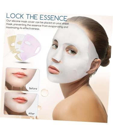 Cabilock 3 pi ces Masque Silicone R utilisable Hydratant pour Visage Couverture Anti- vaporation Soin Peau Femme Homme Blanc Or Rose - Buy Online on GoSupps.com