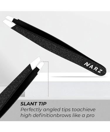 Professional Slanted Tweezer for Facial Hair - Stainless Steel Precision Tweezers for Women & Men - Ingrown Hair Tweezers - Black (1 Piece) - Buy Online on GoSupps.com