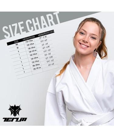 TENUM Lightweight Karate Gi Uniform for Kids & Adults - 8oz, Belt Included - Sizes 00/3'11 - 4'2 - Buy Online on GoSupps.com