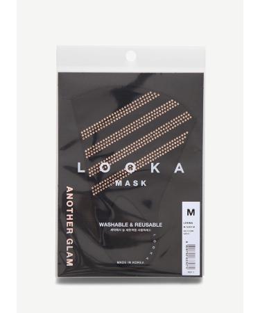 LOOKA Protective Fashion Crystal Mask | Washable & Reusable | Comfortable AG 4Line Gold (Small Medium) - International Shipping Available - Buy Online on GoSupps.com