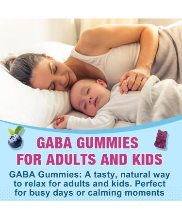 2 Pack GABA Gummies for Adults, Relaxation, Zzz & Mood Sugar-Free Calm Gummies with L-Theanine, 5-HTP, Vitamin D3 Natural Zzz Support, GABA Supplements for Kids, 120 Count Blueberry 60 Count (Pack of 2) - Buy Online on GoSupps.com
