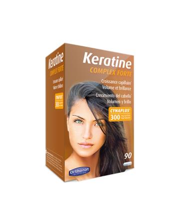 Orthonat - Keratin Complex Forte - Food Supplement for Hair Growth, Volume and Shine - 300 mg of Keratin, 40 mg of Vitamin, 5 mg of Zinc per Capsule - 90 Capsules