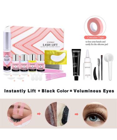 Lash Lift and Perm Kit with Black Eyelash & Eyebrow Set - Professional 3-in-1 Solution for Quick Lifting, Voluminous Coloring, Salon Grade Results at Home - Buy Online on GoSupps.com