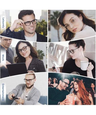 Cyxus Blue Light Filter Glasses - Anti-Blue Light Eyewear for Laptop Smartphone & Tablet Use - No Prescription Needed - 13 Black & Clear - Buy Online on GoSupps.com