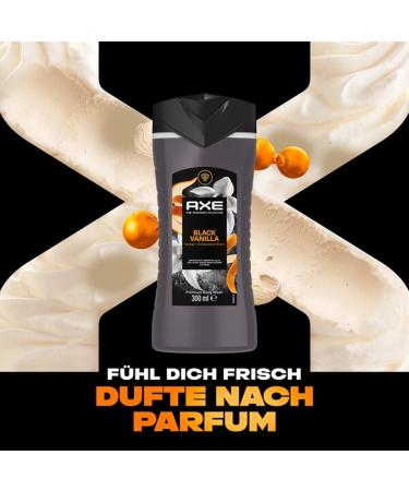 AXE Fine Fragrance Collection Gel douche Premium Black Vanilla 6 x 300 ml pour 12 heures de fra cheur longue dur e donne un parfum spectaculaire sous la douche - Buy Online on GoSupps.com