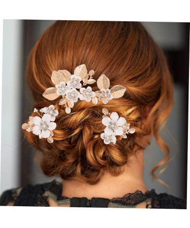 CANIGHT 1 Set Leaves and Flowers Hair Comb Decorative Hair Combs Bridal Headpiece Hair Comb Clips Vintage Hair Accessories Flower Hair Decorations Bride Headpieces for Wedding - Buy Online on GoSupps.com