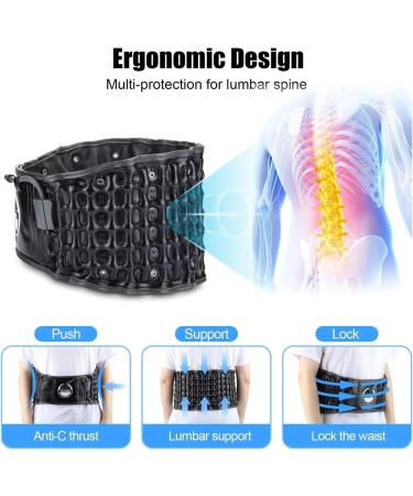 DFHBFG Back Decompression Belt - Lumbar Support & Herniation Device (46.4x6.1cm) - International Shipping Available - Buy Online on GoSupps.com