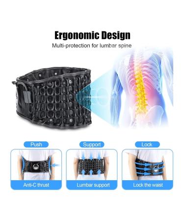 MDLIAN Back Decompression Belt - Lumbar Support & Herniation Traction Device | Improve Posture & Relieve Pain (46.4x6.1cm - Buy Online on GoSupps.com