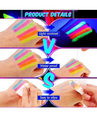 6 PCS Face Paint Sticks Face Paints for Adults Glow In the Dark Face Paint Body Paint UV Face Paint Colourful Face and Body Crayons Neon Face Paint Crayons for Adults Face Painting - Buy Online on GoSupps.com