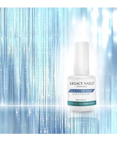 Legacy Nails Acrylic Top Coat 15ml - Shiny Finish for Gel and Natural Nails - Buy Online on GoSupps.com