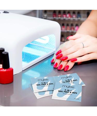 Mylee 200pcs 2-in-1 Nail Prep & Wipe Wipes | Removes Sticky Residue | For UV LED Gel Nails | Pre-Manicure & Pedicure - Buy Online on GoSupps.com