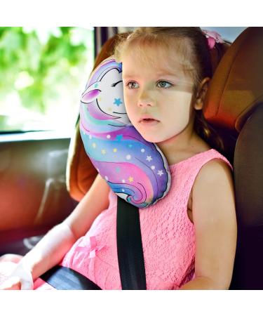 Basumee Unicorn Seat Belt Covers for Kids - Car Seat Head Support & Shoulder Pads in Purple - Buy Online on GoSupps.com