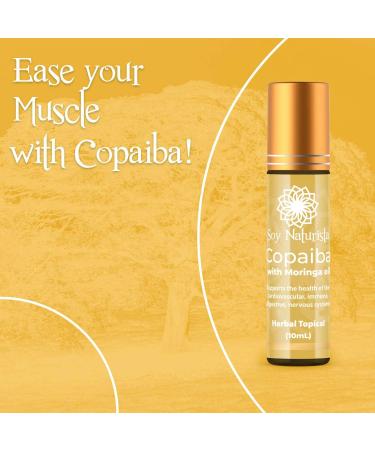 Copaiba & Moringa Roll-on Serum 10ml - Natural Herbal Supplement for Skin Health and Neurological Support - Buy Online on GoSupps.com