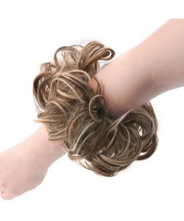 Vlasy Messy Bun Hair Piece F12/613# 60g - Curly Wavy Hair Scrunchies Extension for Women - Synthetic Chignons Accessories - Updo for Girls - Buy Online on GoSupps.com