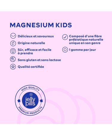 Jelly Pills Kids Gummies 810mg Magnesium Citrate & Vitamin B6 Kids - 70 Vegan Berry Flavored Gummies - No Added Sugars - Reduces Fatigue & Burnout - 90mg Magnesium - Buy Online on GoSupps.com