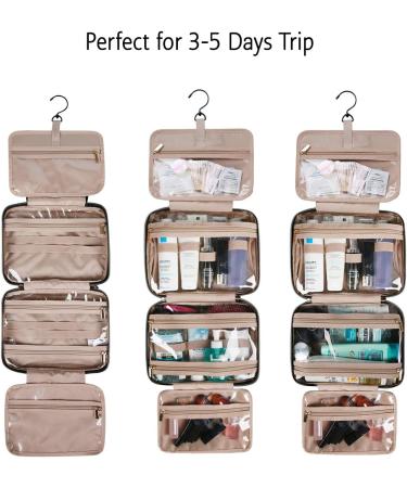 BAGSMART Large Hanging Toiletry Bag | Womens Cosmetic Travel Wash Bag | Lake Blue | Full-Sized Container | - Buy Online on GoSupps.com