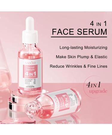 4 in 1 Face Care Kit for Women | Anti-Aging Skin Care Set | Reduce Wrinkles with Hyaluronic Acid Niacinamide Vitamin C & E | Perfect Gift for Daily Skin Care Routine - Buy Online on GoSupps.com