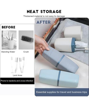 WiKSite Travel Toothbrush Set: 3 Child-Safe Waterproof Toothbrushes & Case for Camping Hiking & Home Use - Buy Online on GoSupps.com