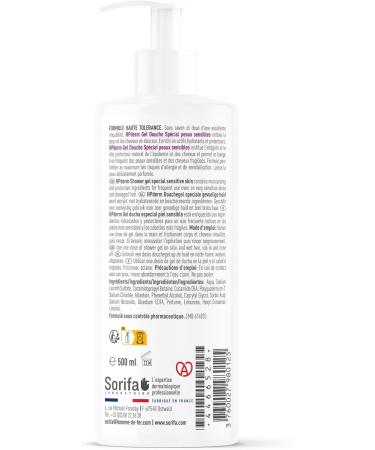 Sorifa Laboratory 6 pieces HPderm shower gel high color power 2in1 body and hair especially for sensitive skin tattoos weakened hair frequent use pH neutral without soap pump 500 ml - Buy Online on GoSupps.com