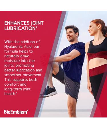 BioEmblem Joint Support - Glucosamine Chondroitin + MSM 1500 MG - with Boswellia Turmeric & Hyaluronic Acid - Joint Health Supplement Mobility Flexibility Cartilage - Non-GMO - 90 Caps - Buy Online on GoSupps.com