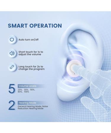 Nteeerc OTC Hearing Aids Rechargeable for Adults ITE Hearing Amplifier Seniors Ear Aide Device for Light&Mild Hearing Loss with Charging Case Nearly Invisible In-Ear Hearing Assitance - Buy Online on GoSupps.com