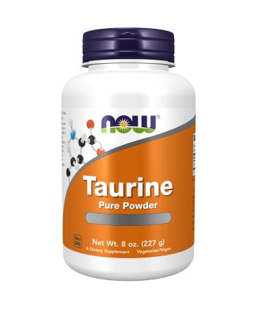 Now Foods Taurine Free Form 227g Vegan Powder Lab-Tested Soy Free Gluten Free Non-GMO Vegetarian