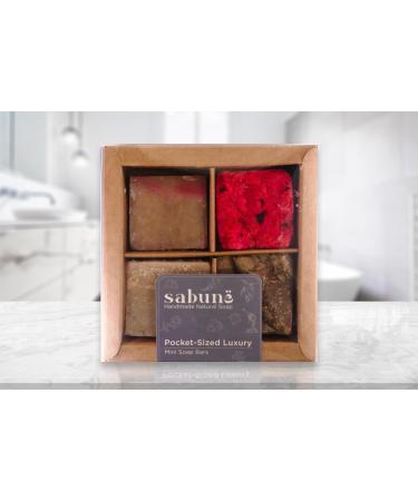 Olive Oil Soap Bar - Handmade 100% Pure Natural & Vegan Soap - Pocket-Sized Luxury - Random Flavor 4 Soap Bars