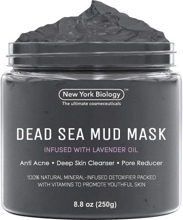 New York Biology Dead Sea Mud Mask with Lavender - Spa Quality Pore Reducer for Acne, Blackheads, Oily Skin - Natural Skincare - 8.8 Oz - Buy Online on GoSupps.com