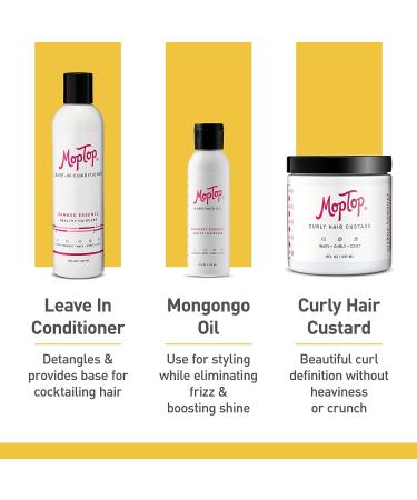 MopTop Curly Hair Bundle: Moisturizing Leave-In Conditioner, Mongongo Oil, and Curl Defining Gel - Women's Haircare Routine for Wavy & Curly Hair - Buy Online on GoSupps.com