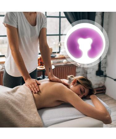 Lurrose Silicone Face Rest Pillow - Soft Massage Cushion for Skin Care and Relaxation - Purple - Buy Online on GoSupps.com