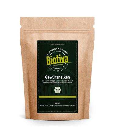 Organic whole cloves 100 g - Premium dried cloves (Caryophylli flos) - Packaged and controlled in Germany. Biotiva