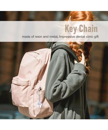 20pcs Cute White & Silver Keyring Keychain Tooth Gifts | International Shipping Available - Buy Online on GoSupps.com
