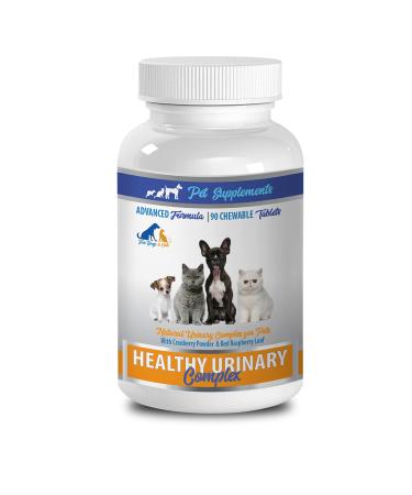 cat Urinary Tract Health - Healthy Urinary Complex - for Dogs and Cats - Advanced Support - CHEWABLE - Cranberry Pills for Cats - 1 Bottle (90 Chews)