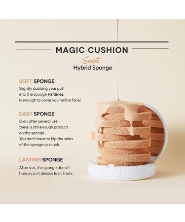 Missha M Magic Cushion Cover Lasting No.21 - Fuzzy & Semi-Matte Skin Finish - 15g - Buy Online on GoSupps.com