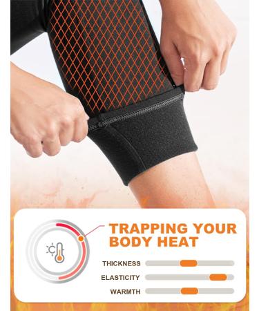 COOTRY Plus Size Fleece Lined Leggings for Women - Thermal Underwear Base Layer Yoga Pants 2X Black - Buy Online on GoSupps.com