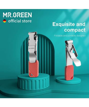 MR.GREEN Compact Foldable Nail Clippers with Key Chain - Portable Fingernail Cutter and Manicure Tool in Red - Buy Online on GoSupps.com