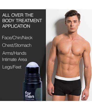 Seroflora Men's Razor Bump Solution - Ingrown Hair Treatment - After Shave & Waxing - Roll-On for Face, Legs, Body (3.5floz) - Buy Online on GoSupps.com
